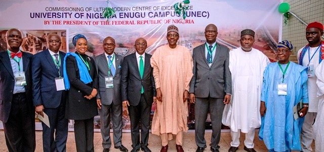 Buhari inaugurates CBN project at UNEC